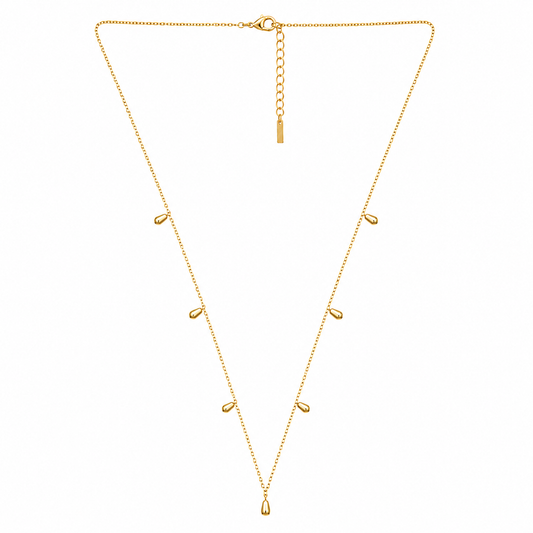 Demi Fine Teardrop Station Necklace