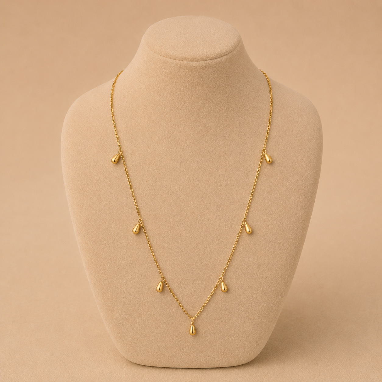 Demi Fine Teardrop Station Necklace
