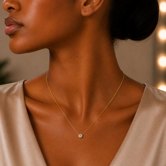 Demi Fine Celeste Solitaire Necklace