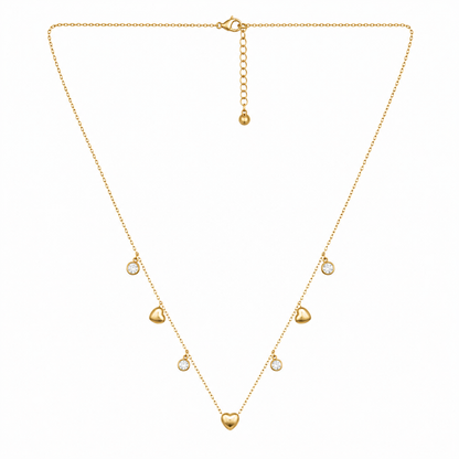 Celeste Heart Charm Necklace
