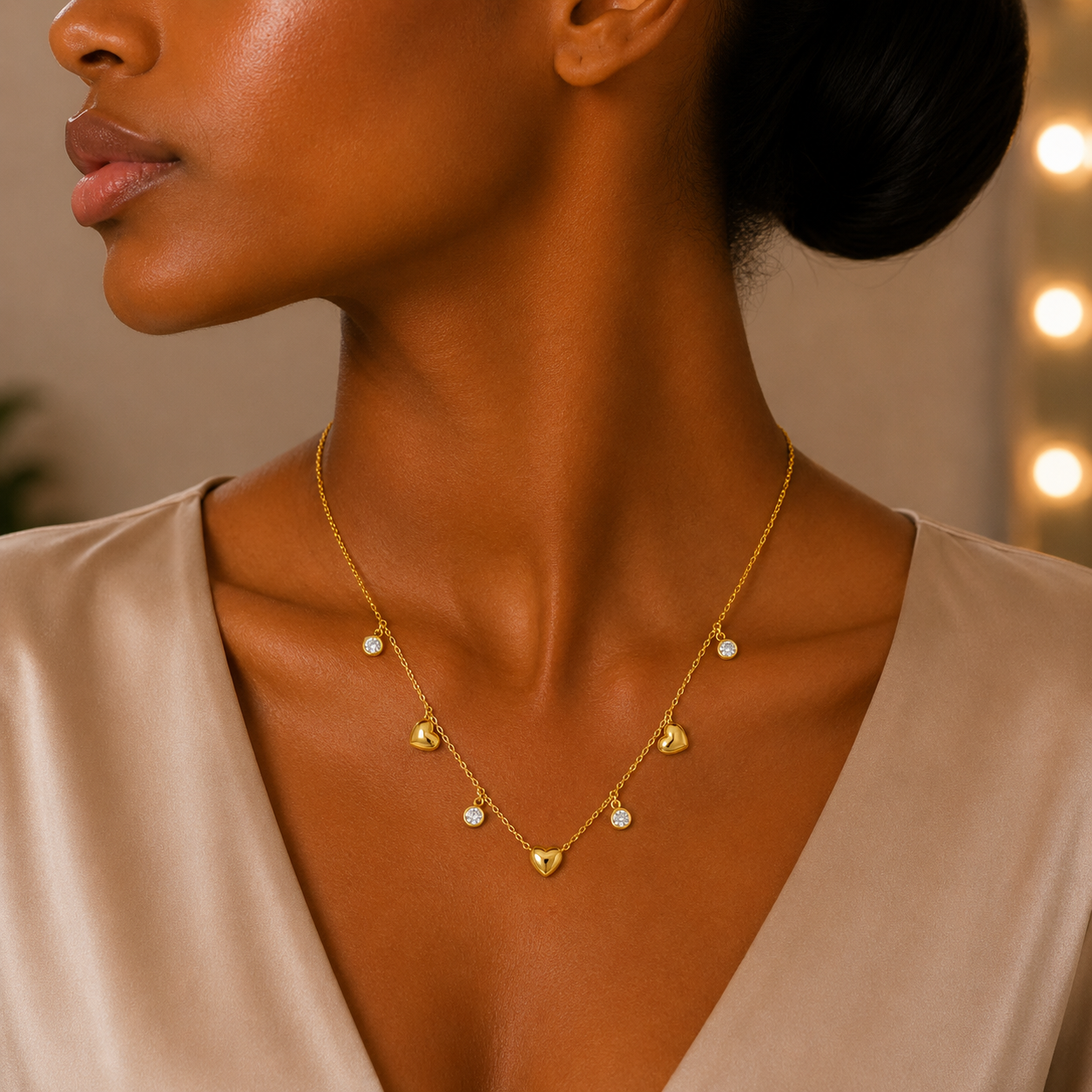 Demi Fine Celeste Heart Charm Necklace