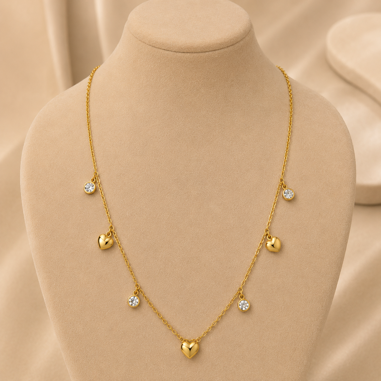 Demi Fine Celeste Heart Charm Necklace