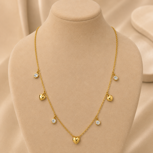 Demi Fine Celeste Heart Charm Necklace