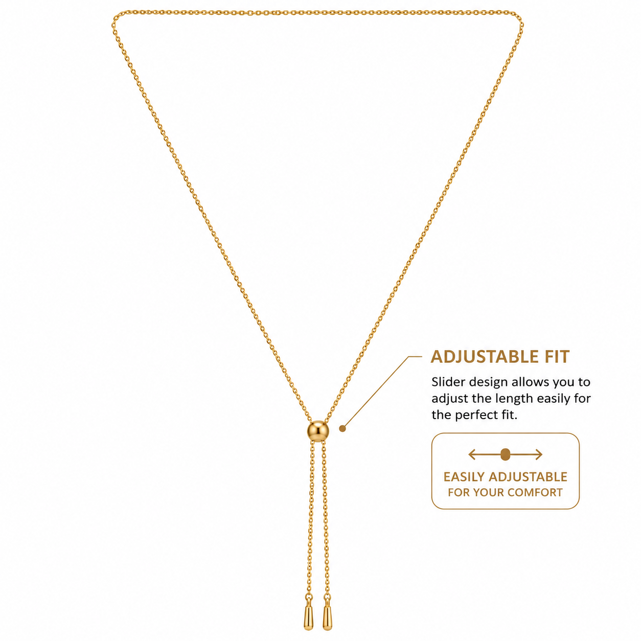 Demi Fine Adjustable Slider Necklace