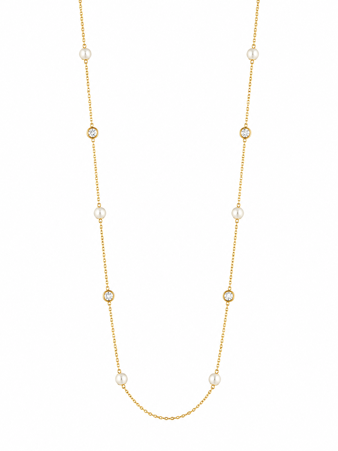 Demi Fine 2-in-1 Pearl Station Necklace & Waist Chain