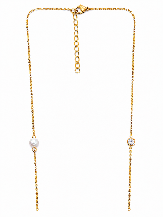 Demi Fine 2-in-1 Pearl Station Necklace & Waist Chain