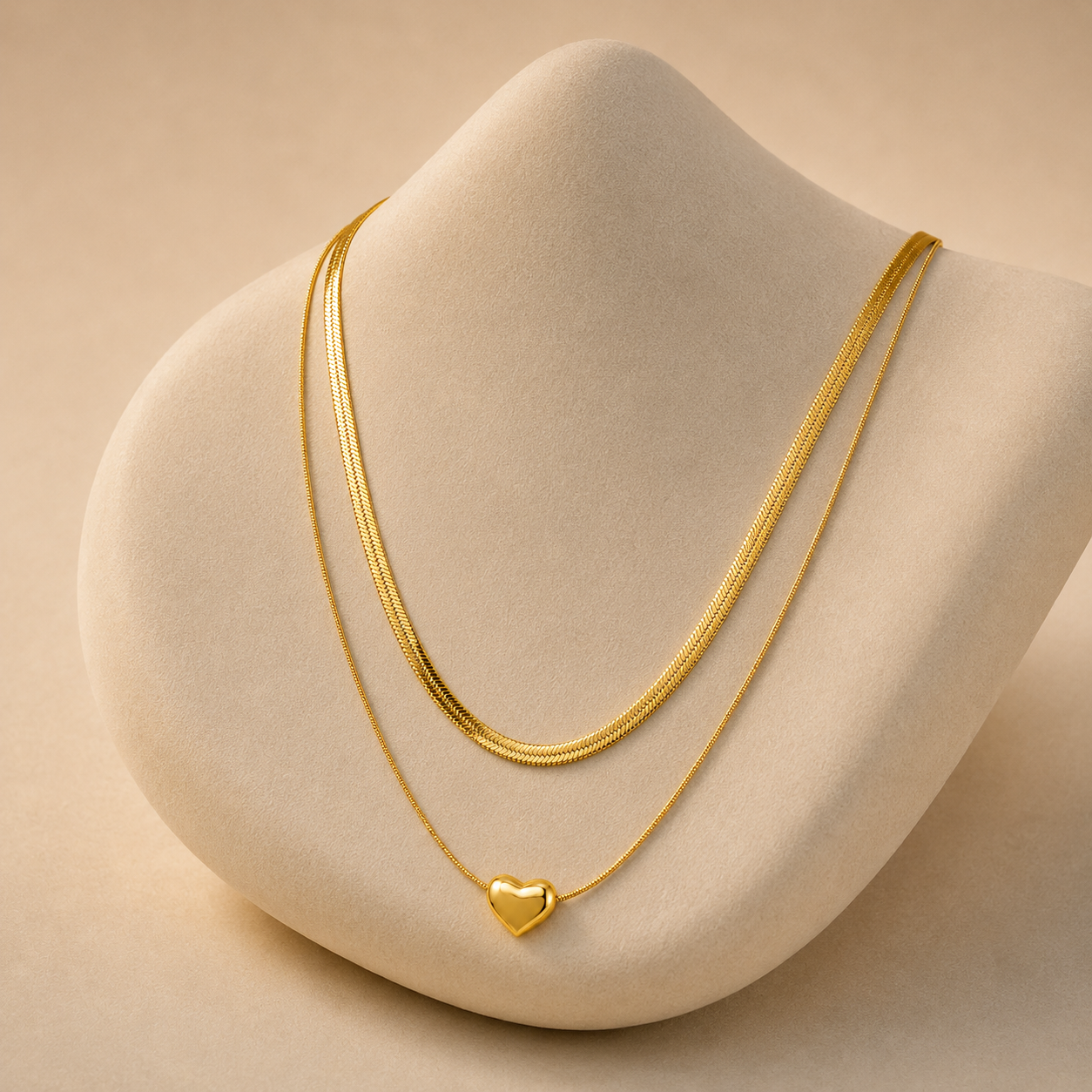 Demi Fine Layered Heart Necklace