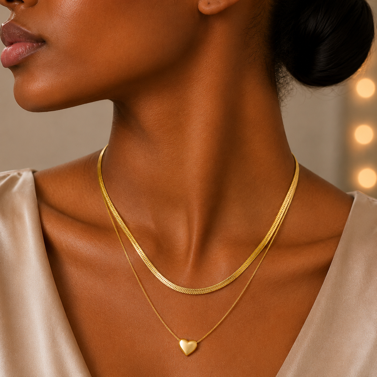 Demi Fine Layered Heart Necklace
