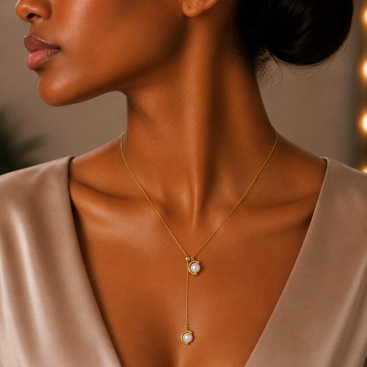 Demi Fine Nova Pearl Drop Necklace
