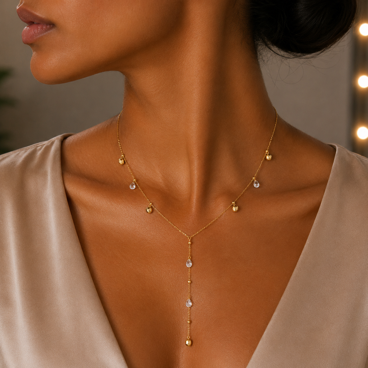 Demi Fine Crystal Cascade Necklace