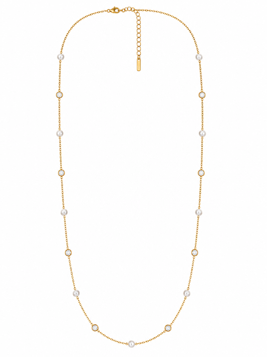 Demi Fine 2-in-1 Pearl Station Necklace & Waist Chain