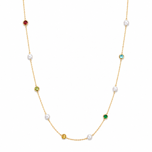 Demi Fine 2-in-1 Rainbow Charm Necklace & Waist Chain