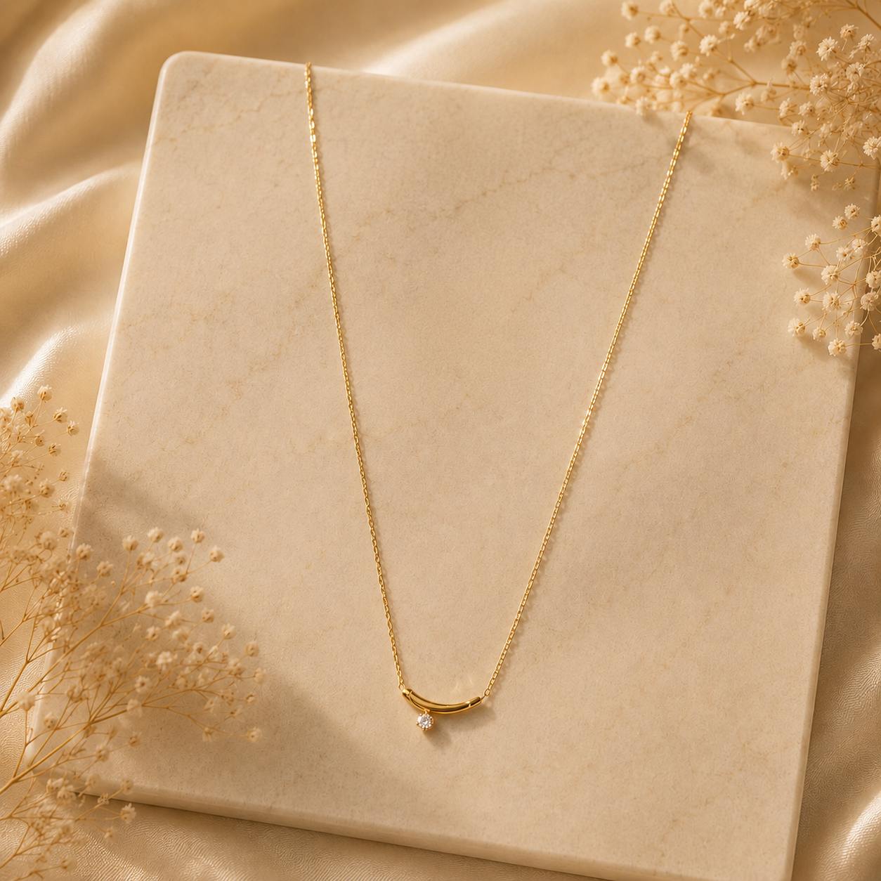 Demi Fine Crystal Curve Necklace