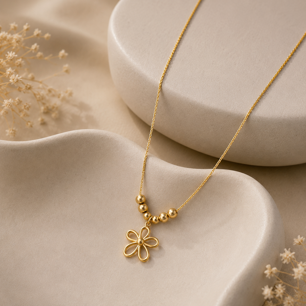 Demi Fine Floral Bead Pendant Necklace