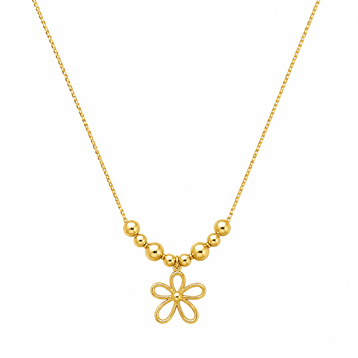 Demi Fine Floral Bead Pendant Necklace