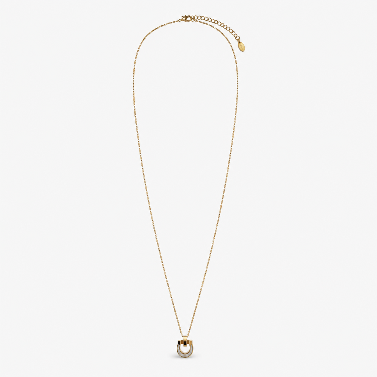 Demi Fine Mother of Pearl Horseshoe Necklace