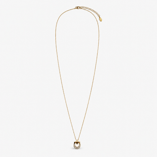 Demi Fine Mother of Pearl Horseshoe Necklace
