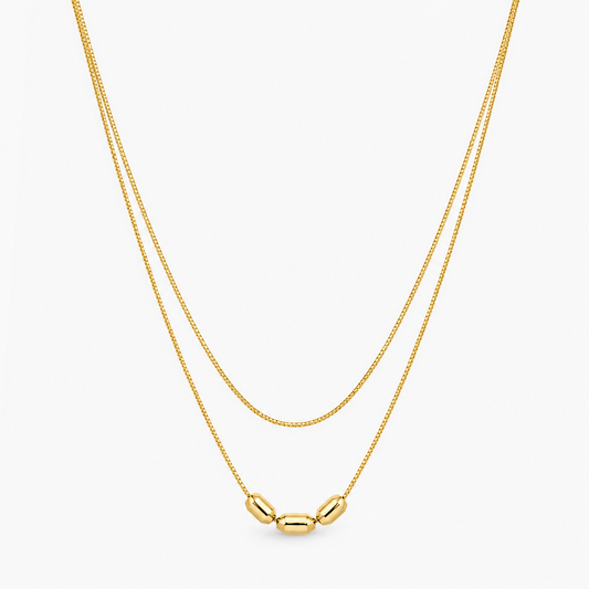 Demi Fine Layered Bead Accent Necklace