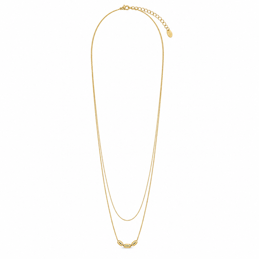 Demi Fine Layered Bead Accent Necklace