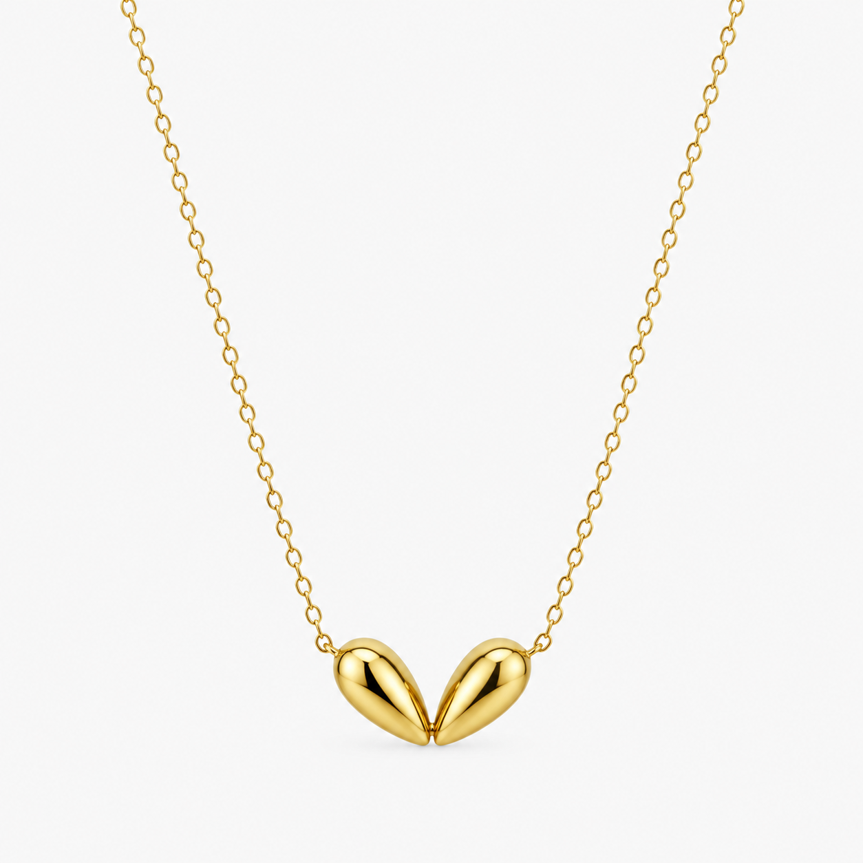 Demi Fine Twin Teardrop Pendant Necklace
