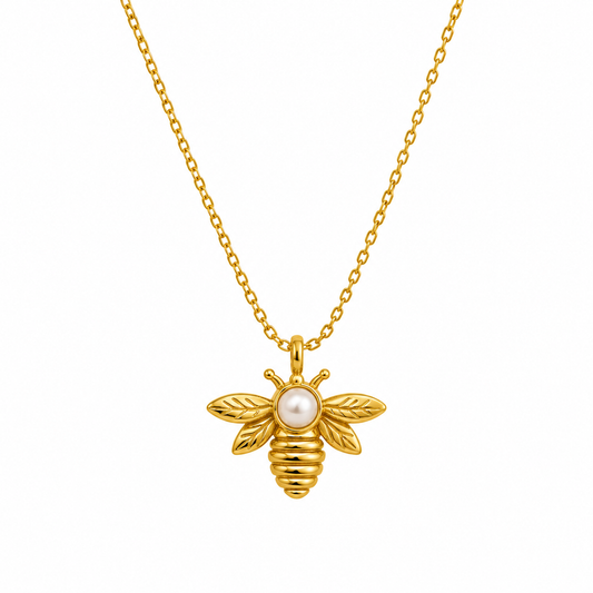 Demi Fine Pearl Bee Necklace