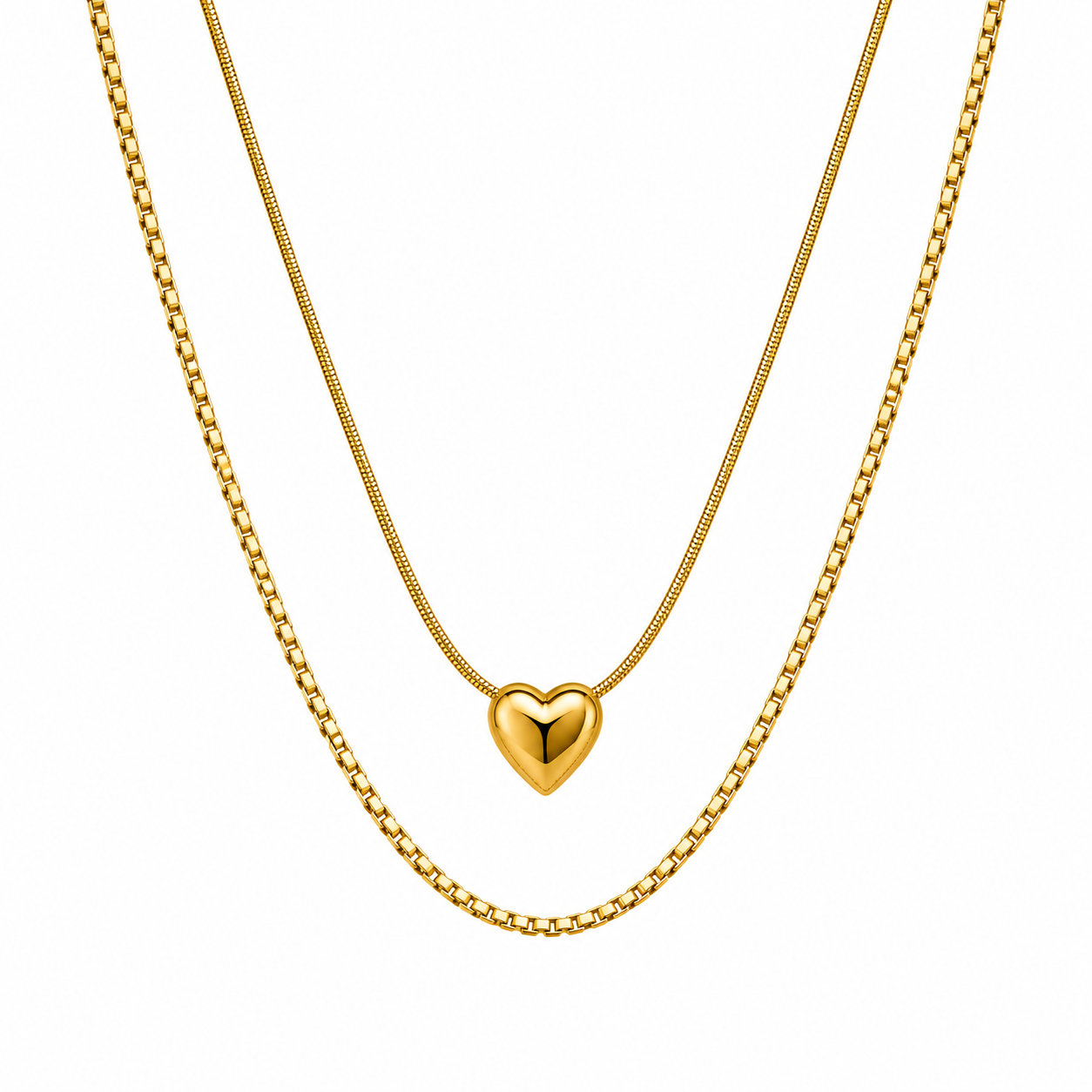 Demi Fine Golden Heart Layered Necklace