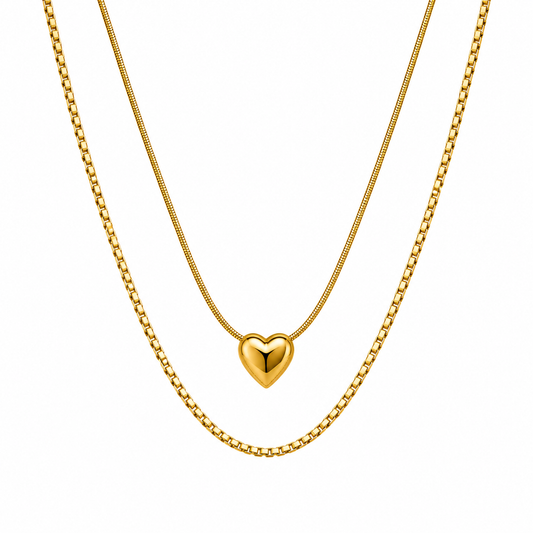 Demi Fine Golden Heart Layered Necklace