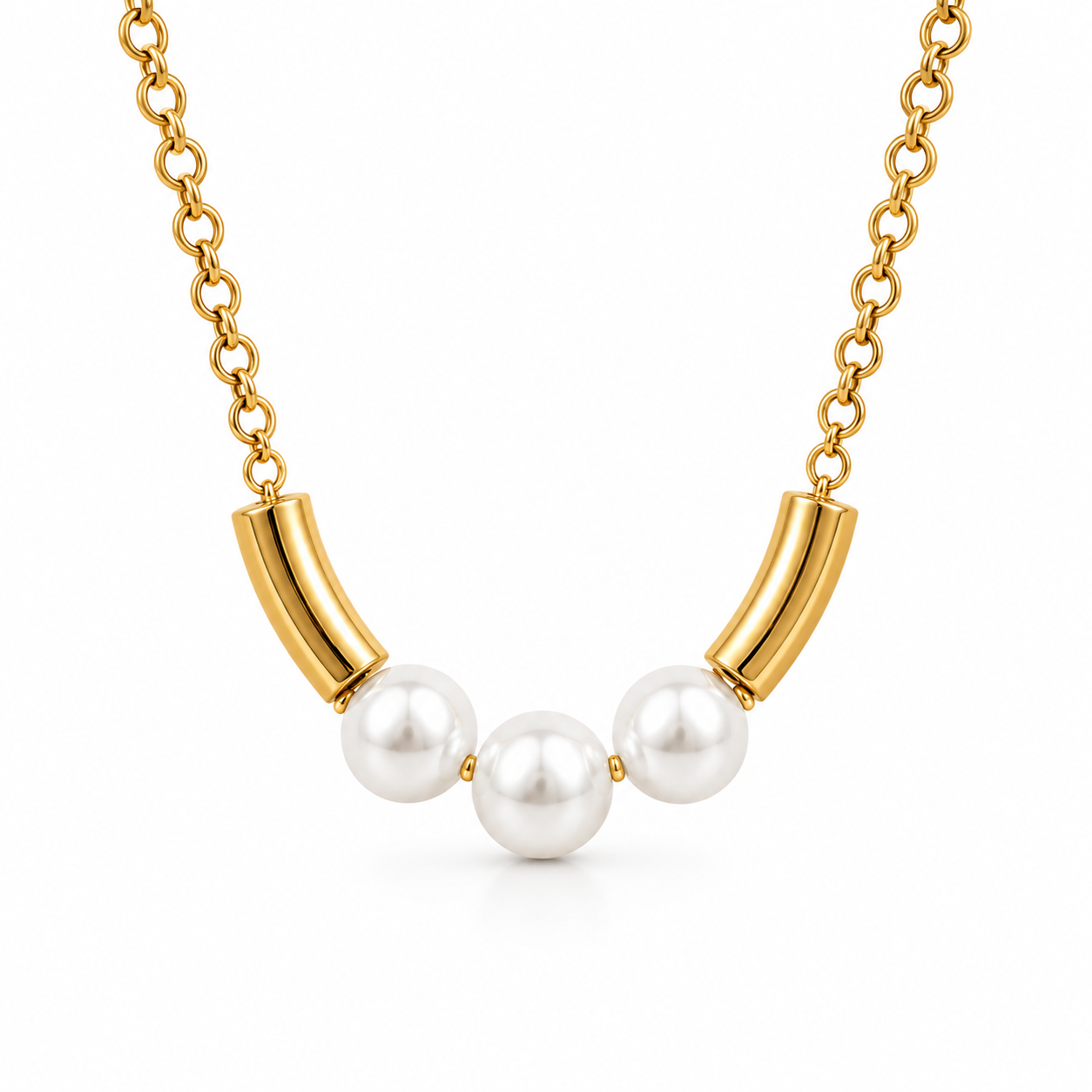 Demi Fine Triple Pearl Statement Necklace