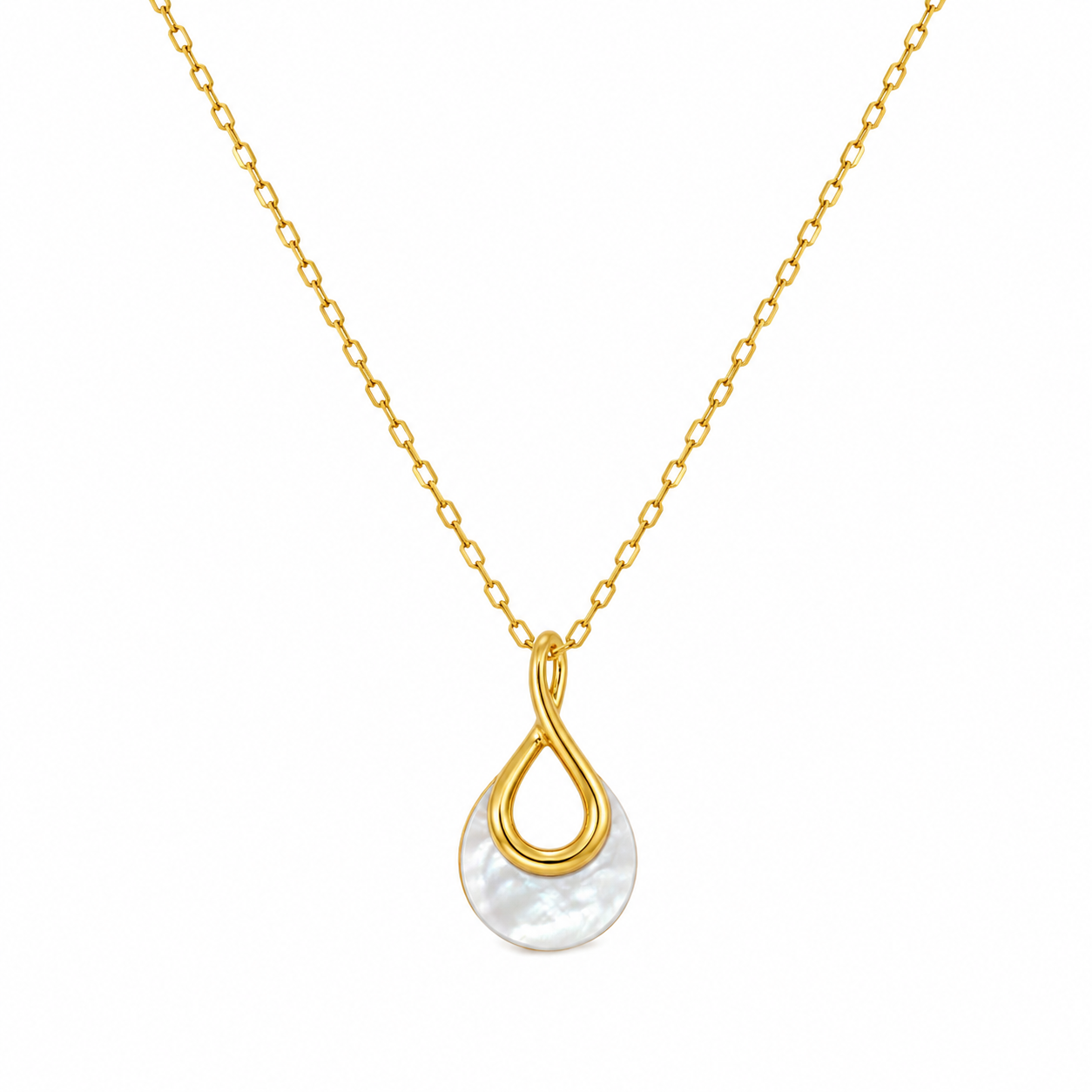 Demi Fine Mother of Pearl Teardrop Necklace