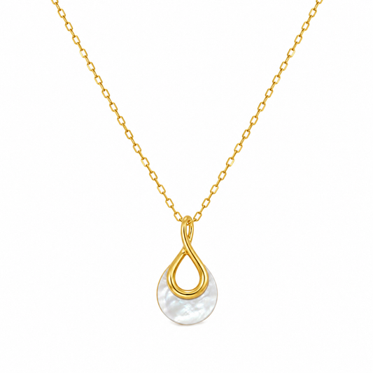 Demi Fine Mother of Pearl Teardrop Necklace