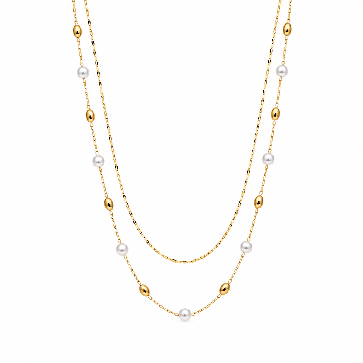 Demi Fine Pearl Layered Chain Necklace