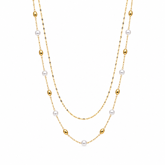 Demi Fine Pearl Layered Chain Necklace