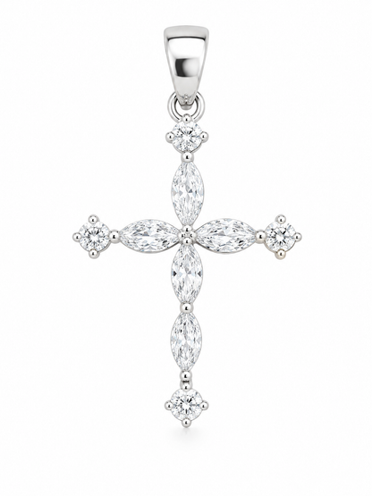 925 Silver Aurora Shine Cross Pendant