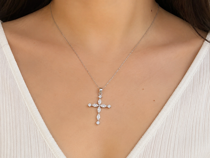 925 Silver Aurora Shine Cross Pendant