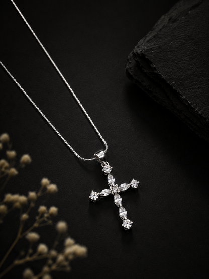 925 Silver Aurora Shine Cross Pendant