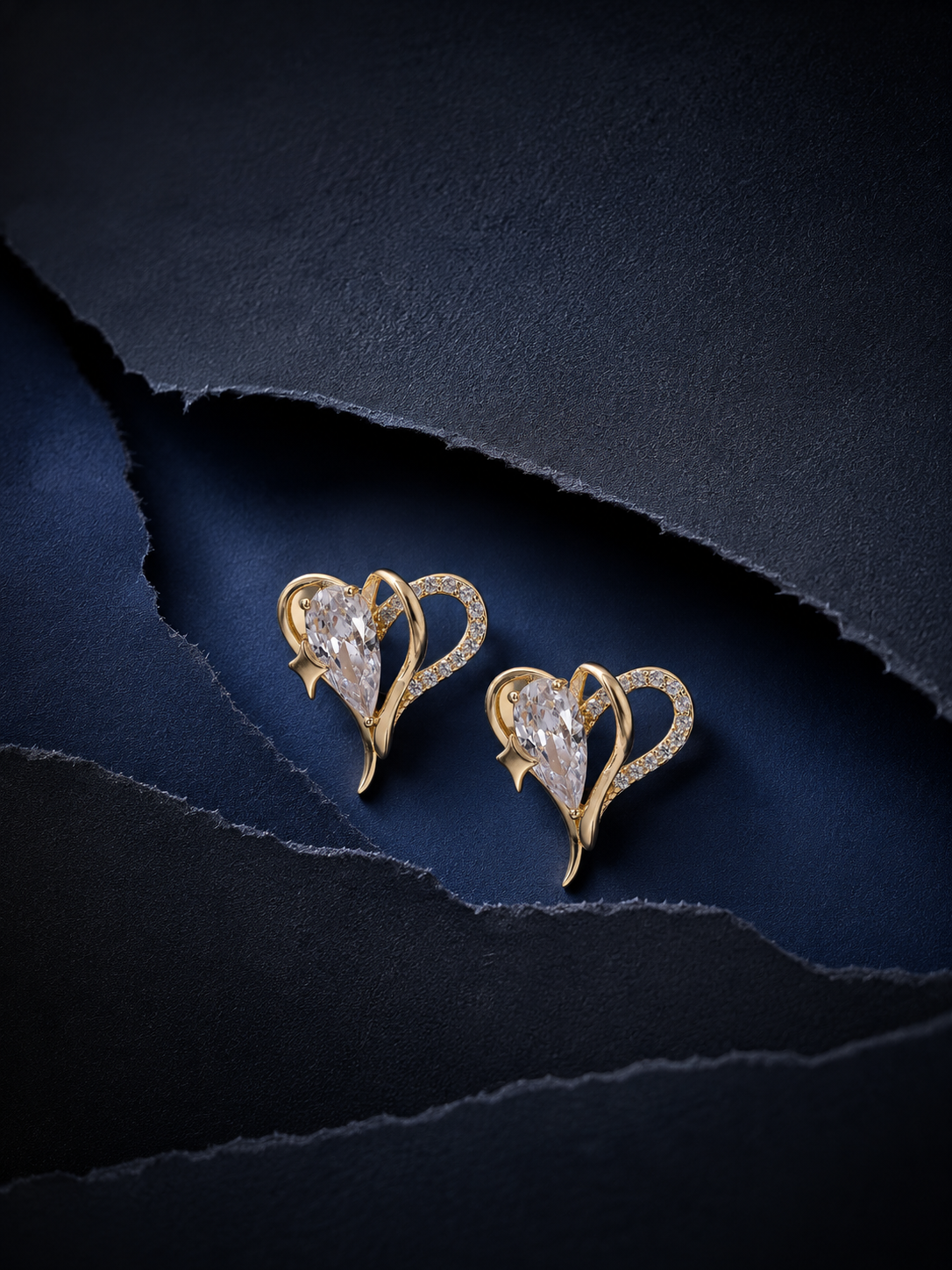 Elegant Heart Studs
