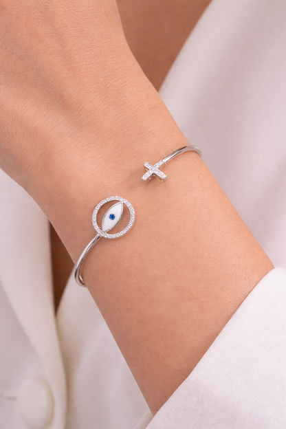 Evil Eye Cross Guard Bracelet