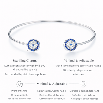 Blue Orbit Evil Eye Bracelet