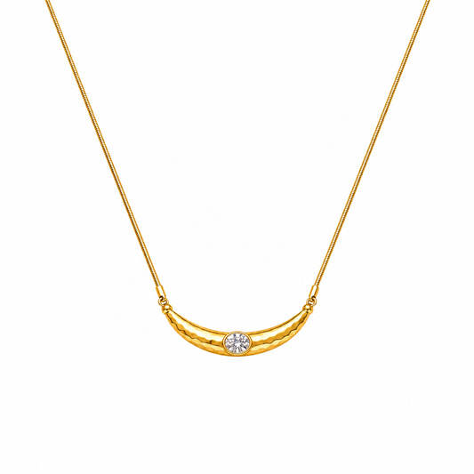 Demi Fine Luna Curve Crystal Necklace