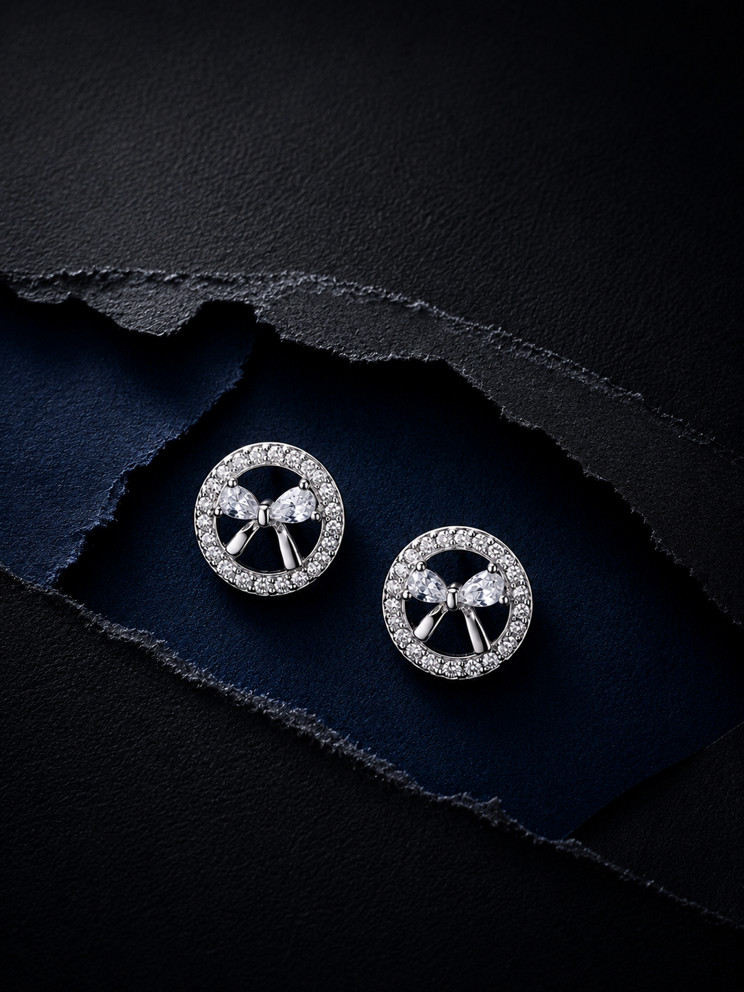 Circle Bow Cute-Core Studs