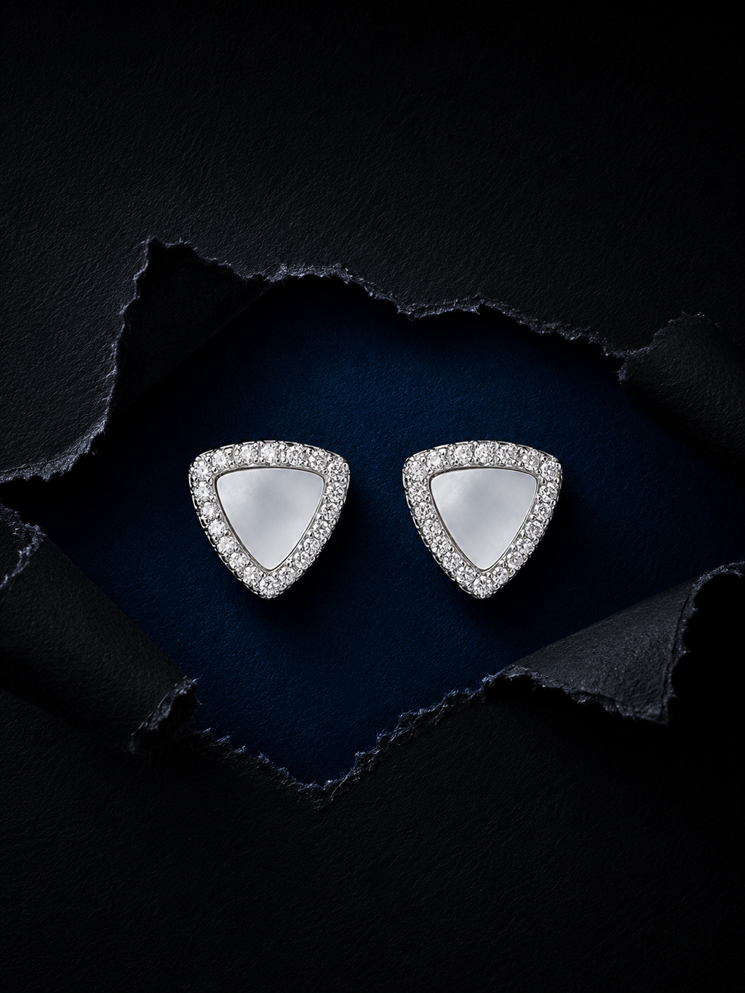 Minimal Luxe MOP Triangle Studs