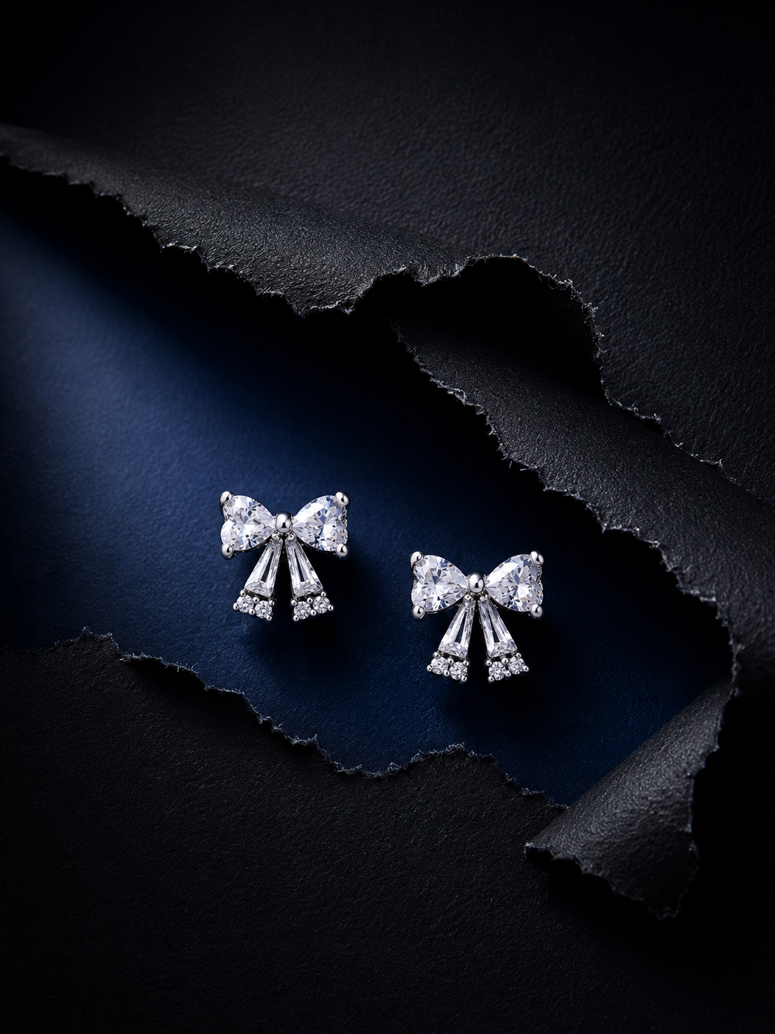 Crystal Bow Babe Studs