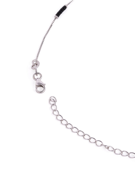 925 sterling silver mangalsutra with black beaded chain
