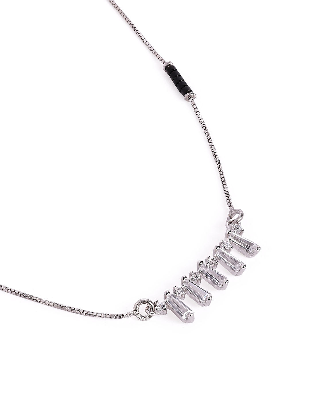 925 sterling silver mangalsutra with black beaded chain
