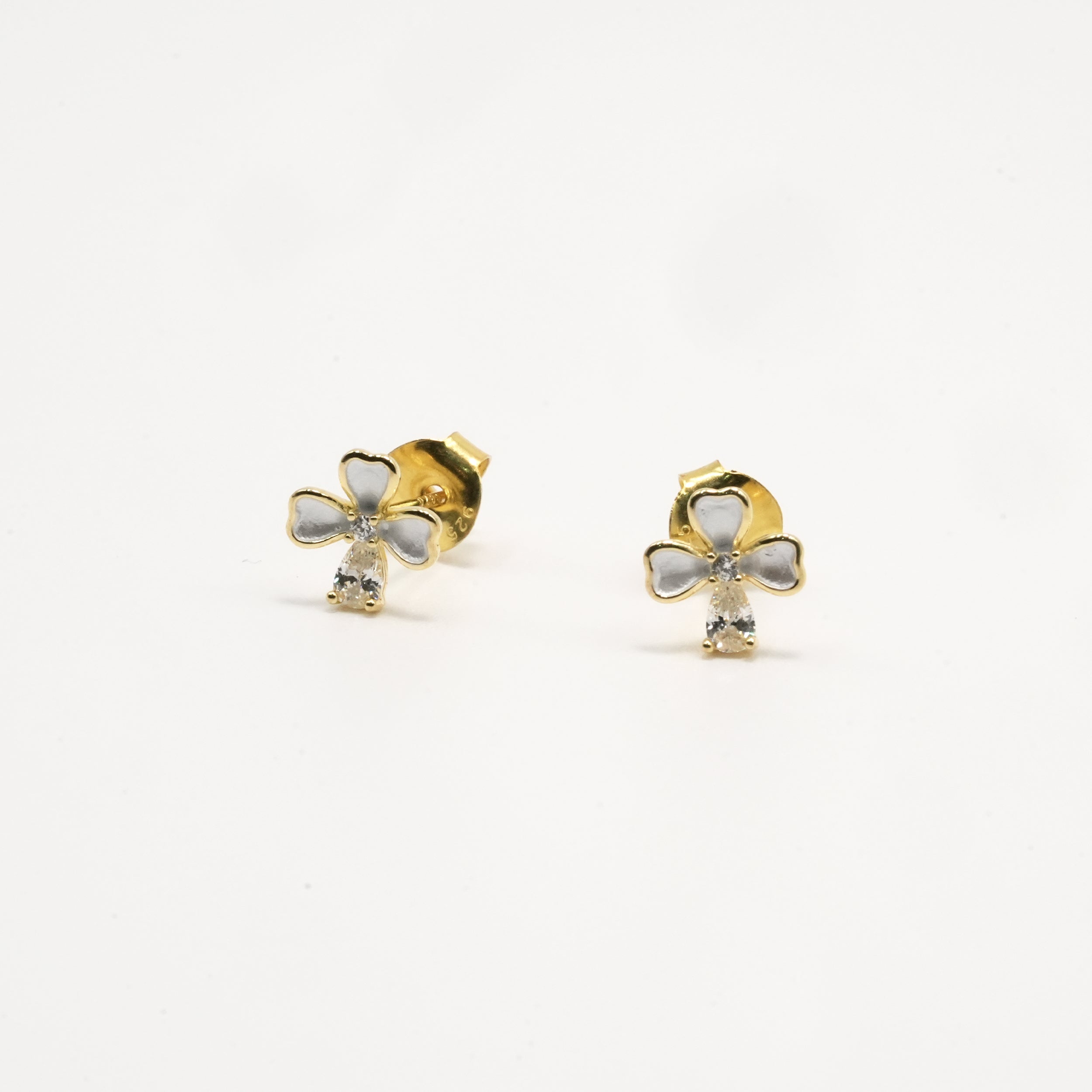 Petal Glow Crystal Stud Earrings