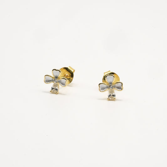 Petal Glow Crystal Stud Earrings