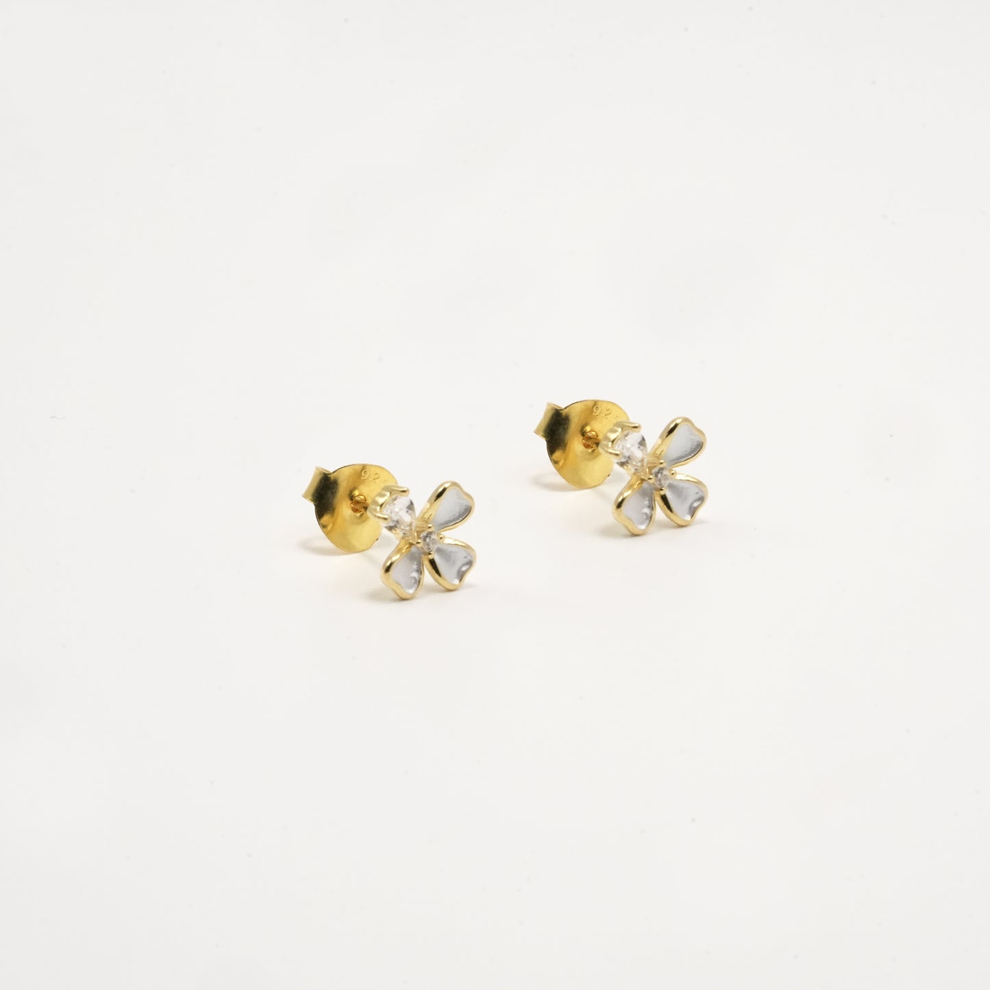Petal Glow Crystal Stud Earrings