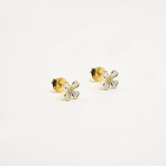 Petal Glow Crystal Stud Earrings