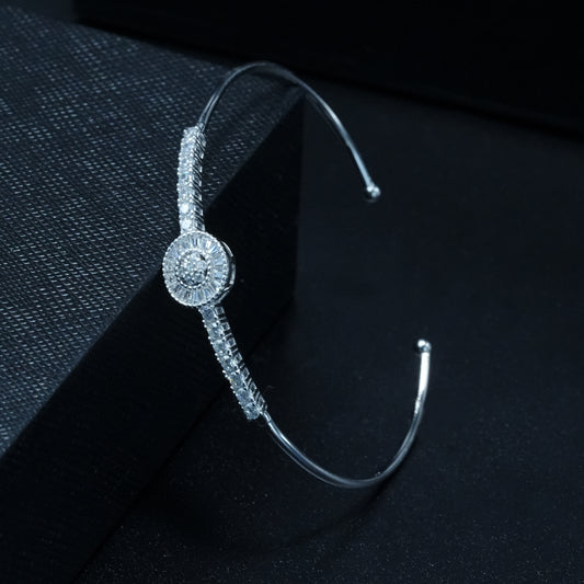 Radiant Circle Open Cuff Bracelet
