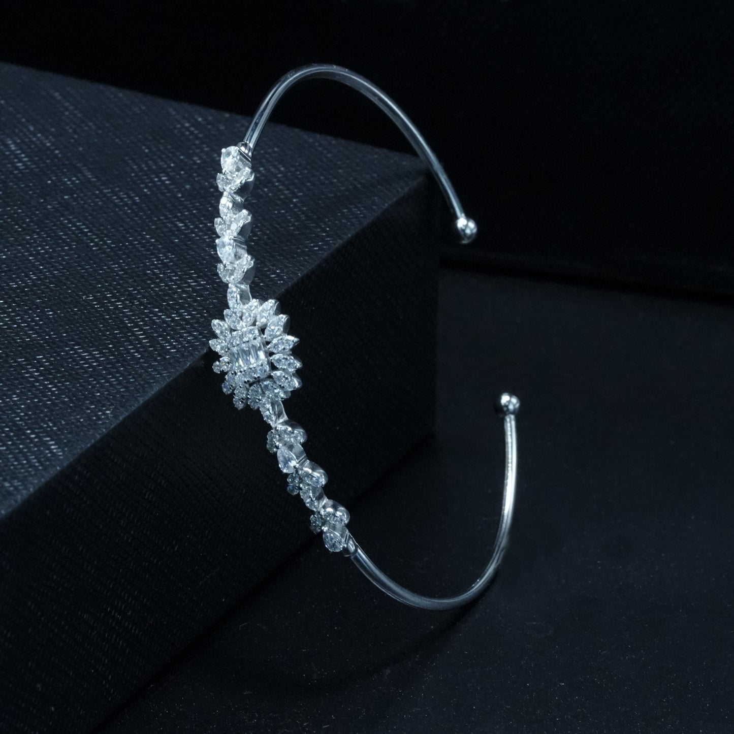 Radiant Bloom Open Cuff Bracelet